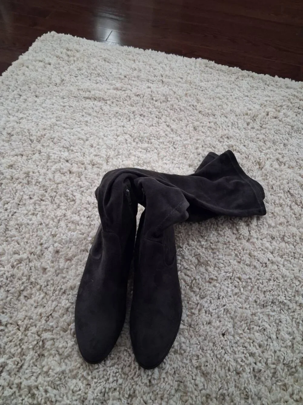 NY&Co Rana Tall Boots – Charcoal Gray Faux Suede – Size 6.5 (BNWT)
